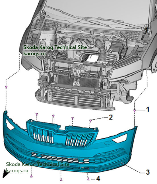 4 ☑. Сетка в бампер + наблюдения - Skoda Karoq, 1,4 л, 2021 года своими руками D