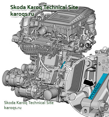 Где выбит номер двигателя у Октавии Тур ???