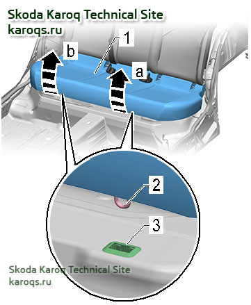 Как снять задние сиденья на Skoda Octavia A7