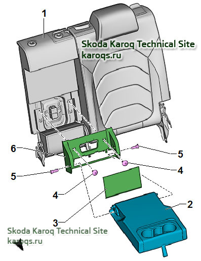 как снять заднее сиденье шкода карок