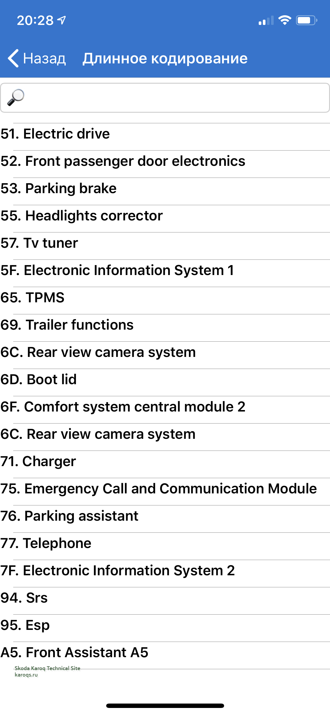 Car Scanner ELM OBD2 - Skoda Karoq Technical Site