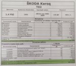 График и стоимость Skoda Karoq и тарифы на техническое обслуживание Skoda Karoq